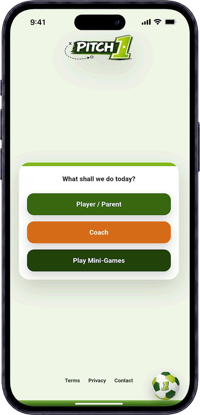 Pitch1 football team management app on mobile