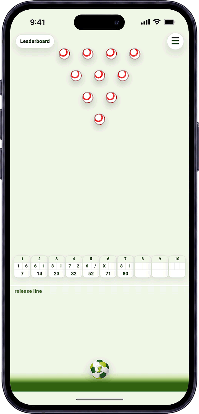 Free football mini games in the Pitch1 app