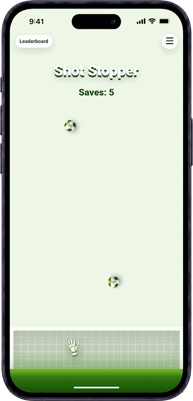 Online football mini game for grassroots teams